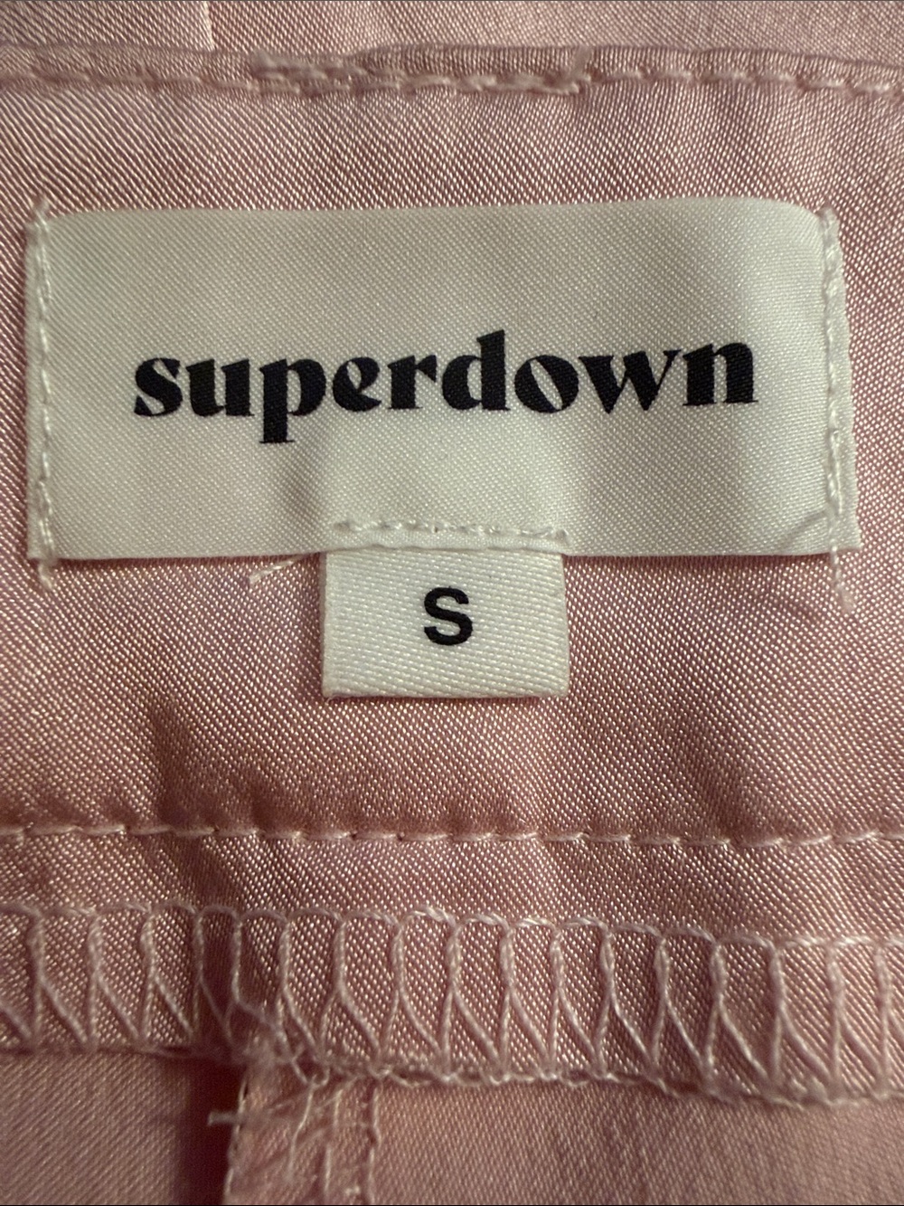 Revolve Superdown Seleste Pink Satin Drawstring Jogger Pants Size Small - Picture 7 of 8